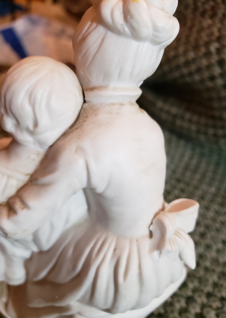 Vintage Goebel Irene Spencer "Hug Me" Bisque Porcelain Mother & Child Lamp Base - Picture 7 of 16